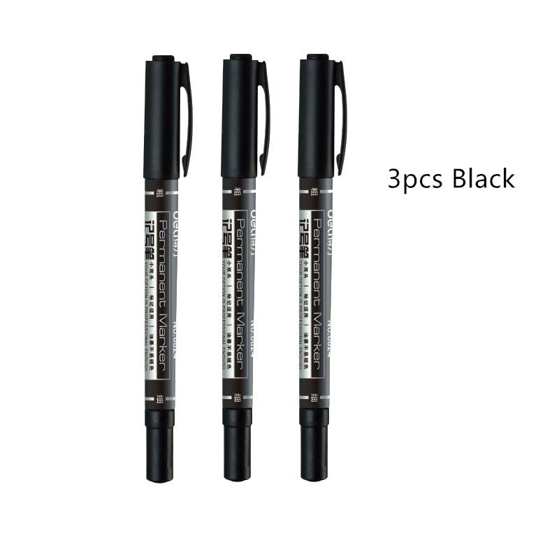 3pcs Oil Based Ink Permanent Color Marker Pen Bold Fine