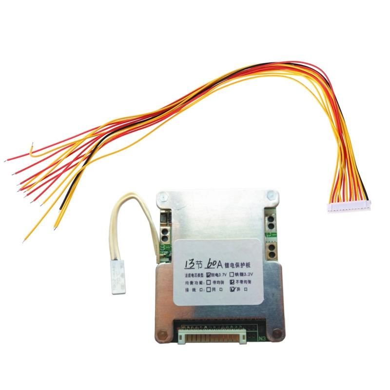 13S 48V 60A Battery Protection Board Li-Ion Cell Battery BMS PCB Equalizer Board