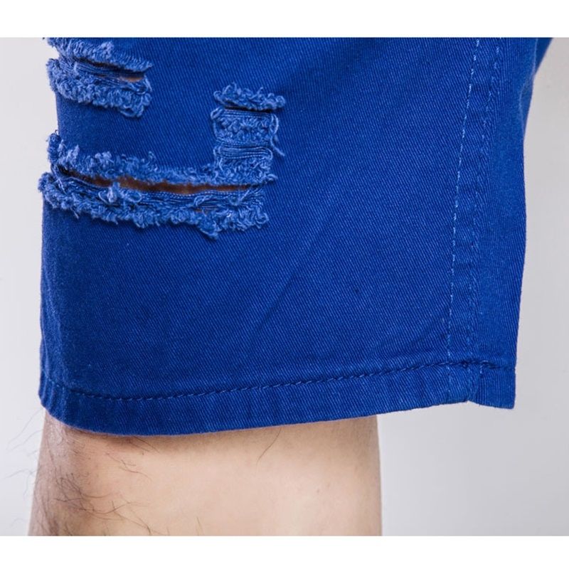 Casual Ripped Denim Shorts For Men (White)