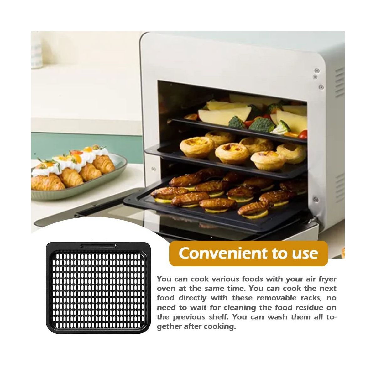 Cooking Tray Repment, Mesh Cooking Rack Air Fryer