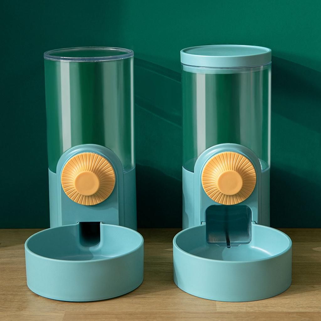 Cage Hanging Automatic Food Water Dispenser Gravity Auto Feeder Green