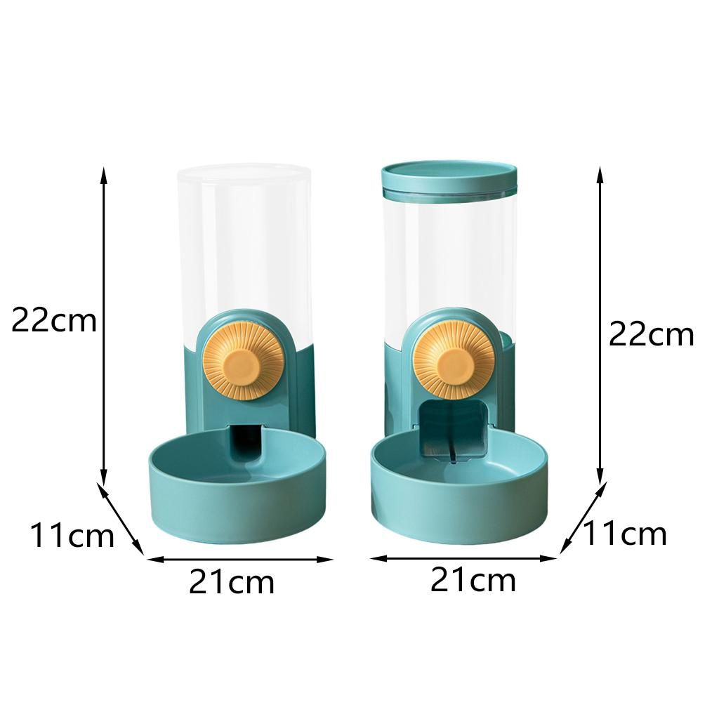 Cage Hanging Automatic Food Water Dispenser Gravity Auto Feeder Green
