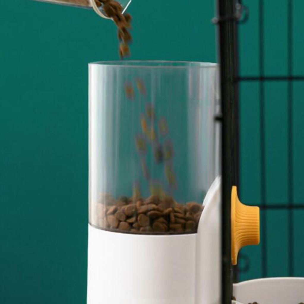 Cage Hanging Automatic Food Water Dispenser Gravity Auto Feeder Green