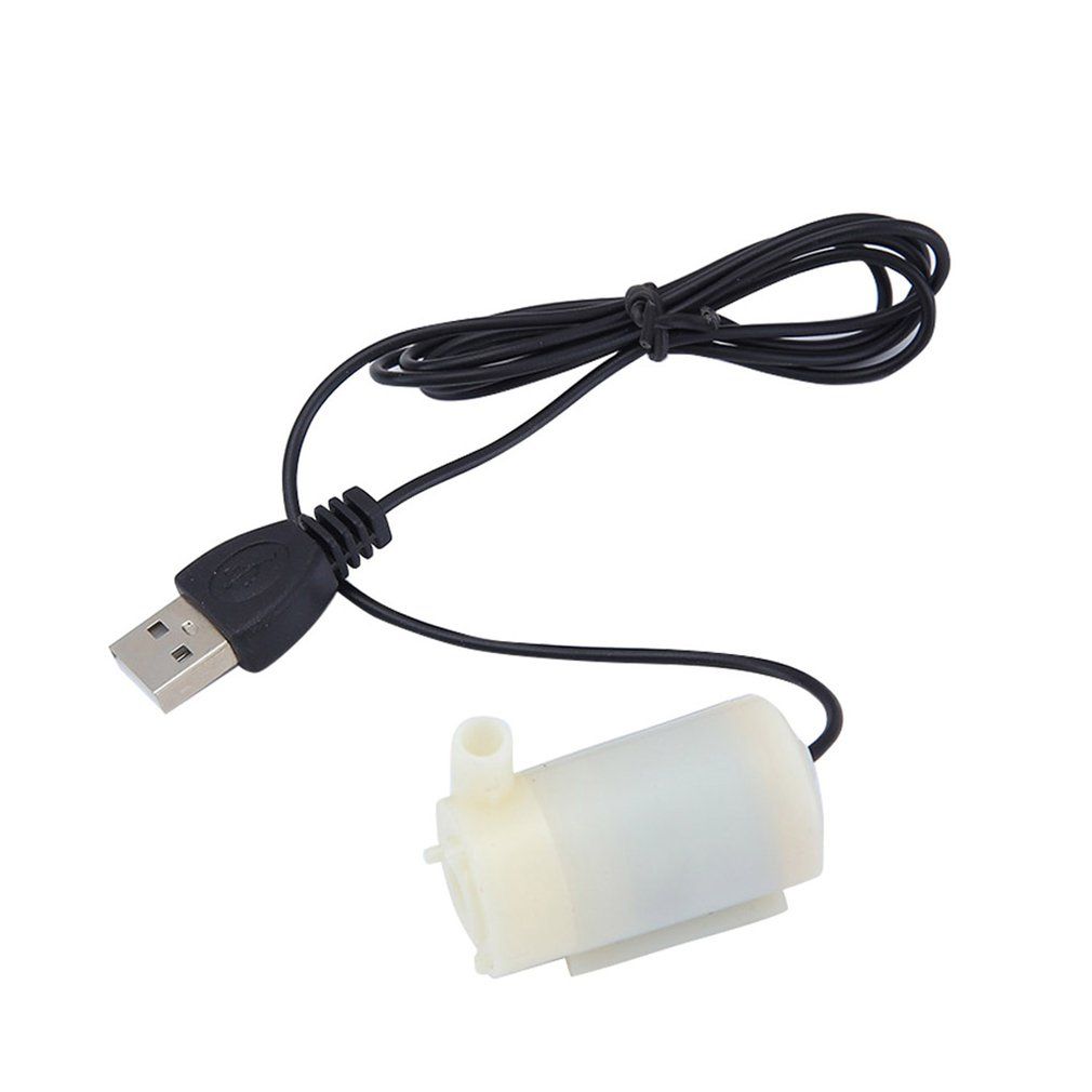 USB Powered DC Mute Small Water Pump Mini Submersible Chargeable Pump-white