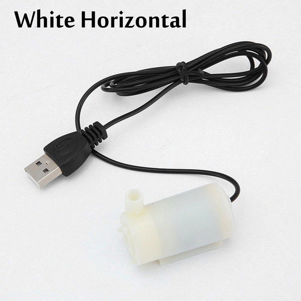 USB Powered DC Mute Small Water Pump Mini Submersible Chargeable Pump-white