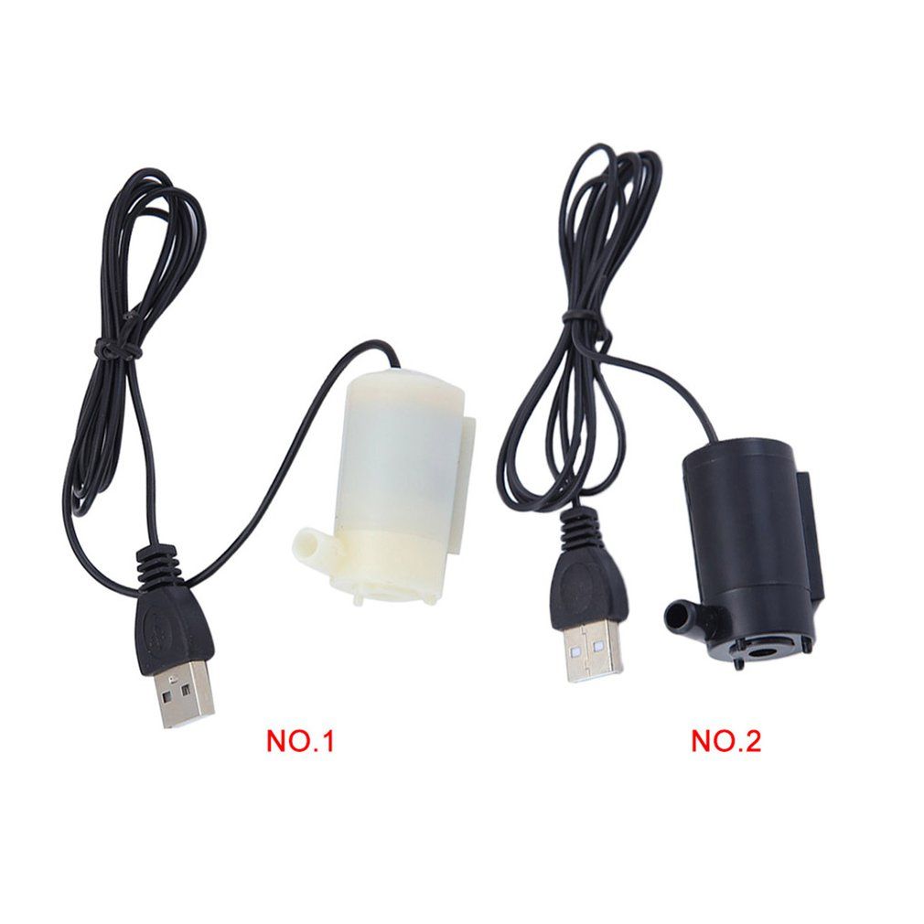 USB Powered DC Mute Small Water Pump Mini Submersible Chargeable Pump-white