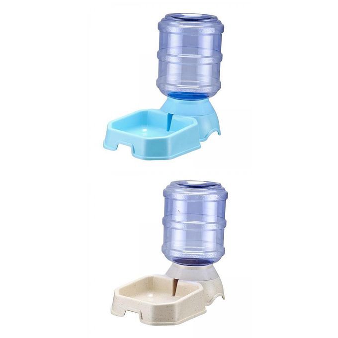 2 Pcs Gravity Automatic Pet Water Dispenser Feeder Waterer Auto