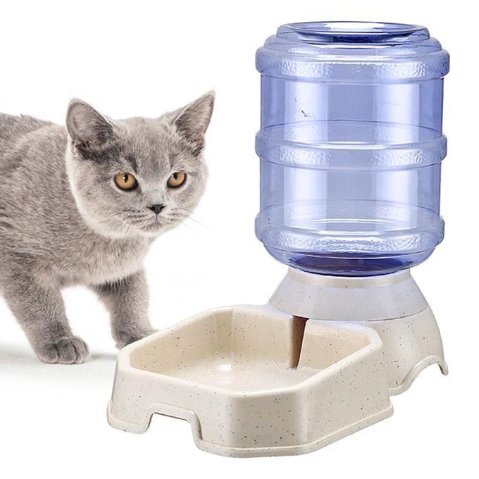 2 Pcs Gravity Automatic Pet Water Dispenser Feeder Waterer Auto