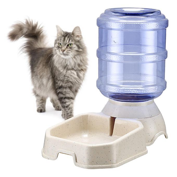 2 Pcs Gravity Automatic Pet Water Dispenser Feeder Waterer Auto