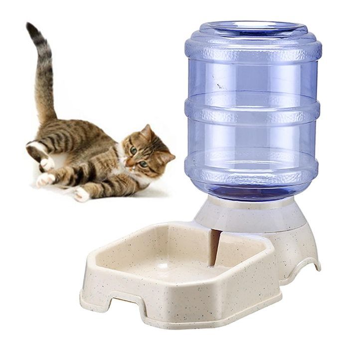 2 Pcs Gravity Automatic Pet Water Dispenser Feeder Waterer Auto