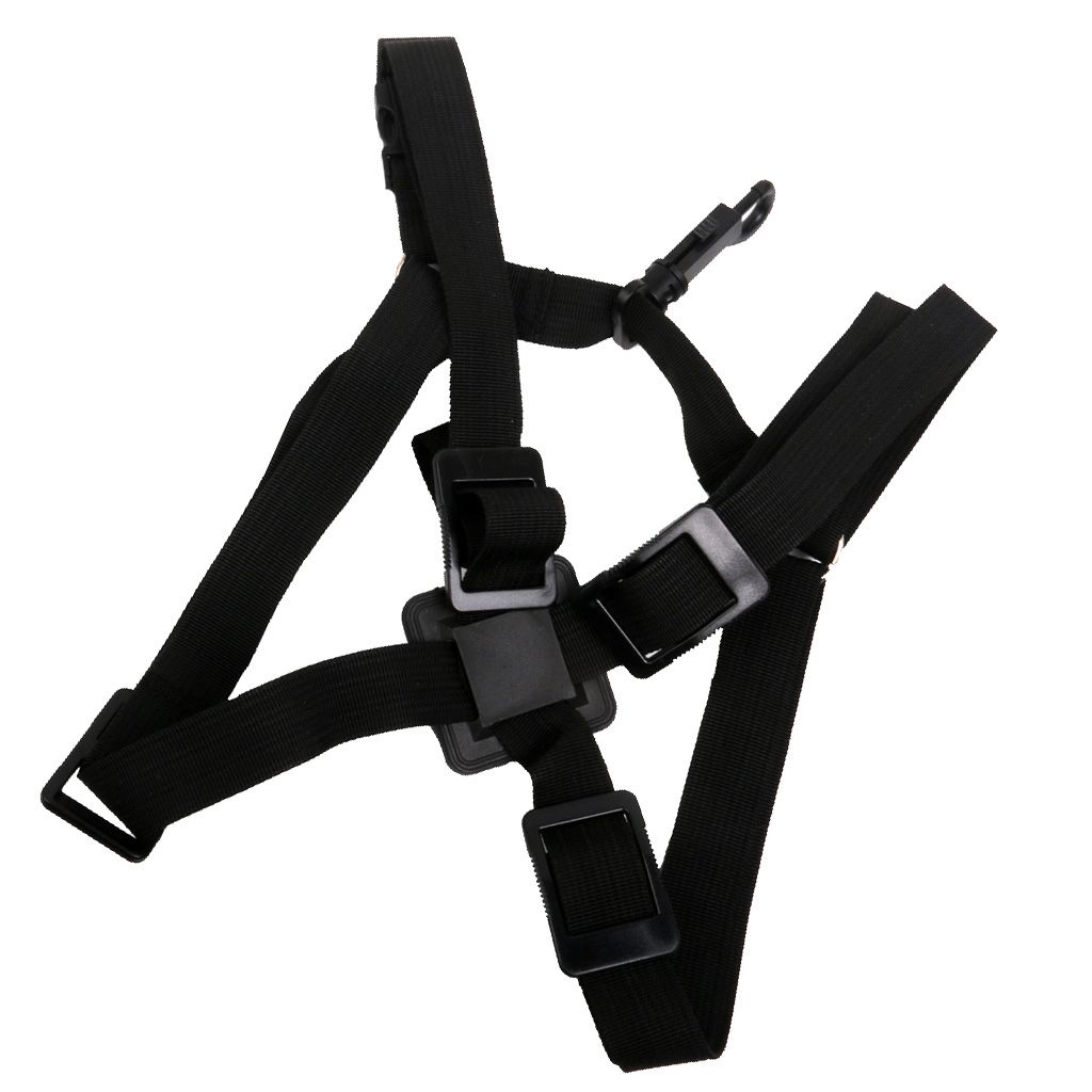 Black Adjustable  Double Shoulder Neck Strap For Sax Players