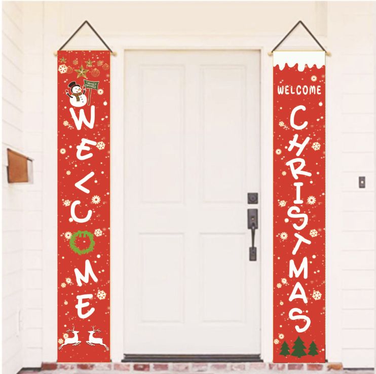 Christmas Banner Curtain Christmas Curtain