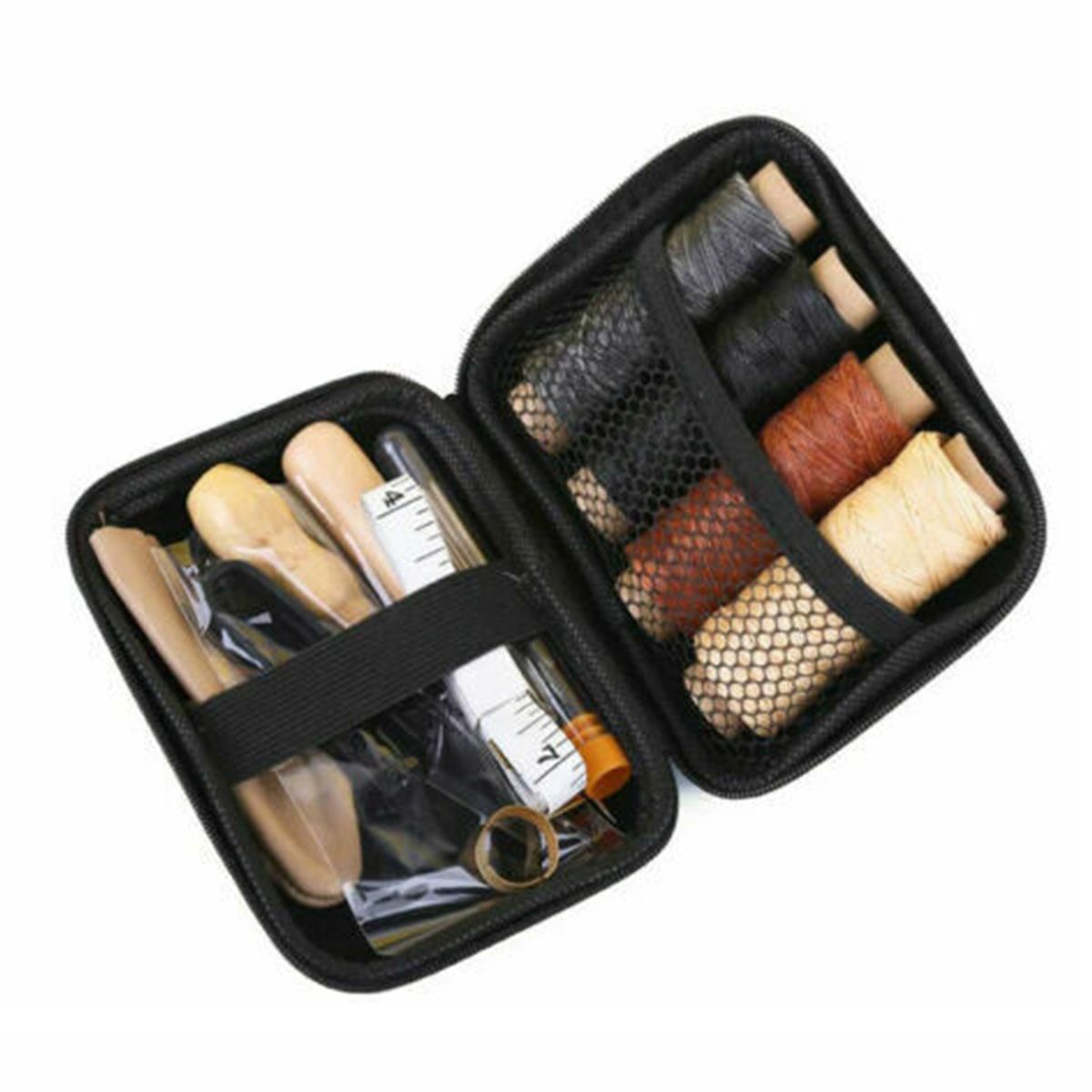 28Pcs Leather Sewing Tools Kit Awls Thimble Finger Cots