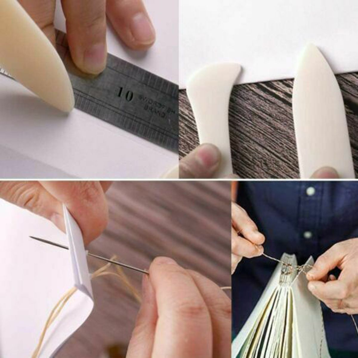 28Pcs Leather Sewing Tools Kit Awls Thimble Finger Cots