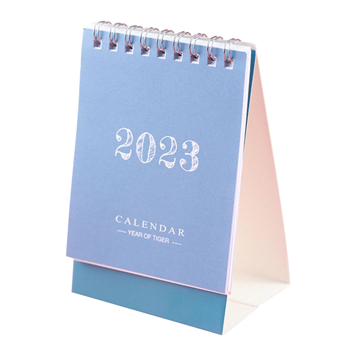 2023 Simple Mini Desktop Paper Calendar-Blue