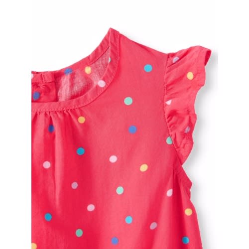 Baby Girl Polka Dot Flutter Top