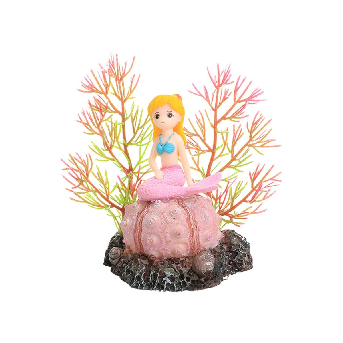 Coral Mermaid Aquarium Fish Tank Landscaping Decoration Multicolor