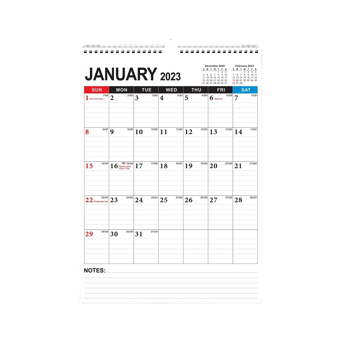 Calendar - Monthly Wall Calendar Planner From Jan 2023 -