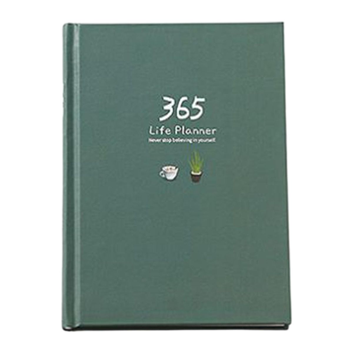 365 Planner Agenda Notebook Professional Daily Hand Ledger Dark Green