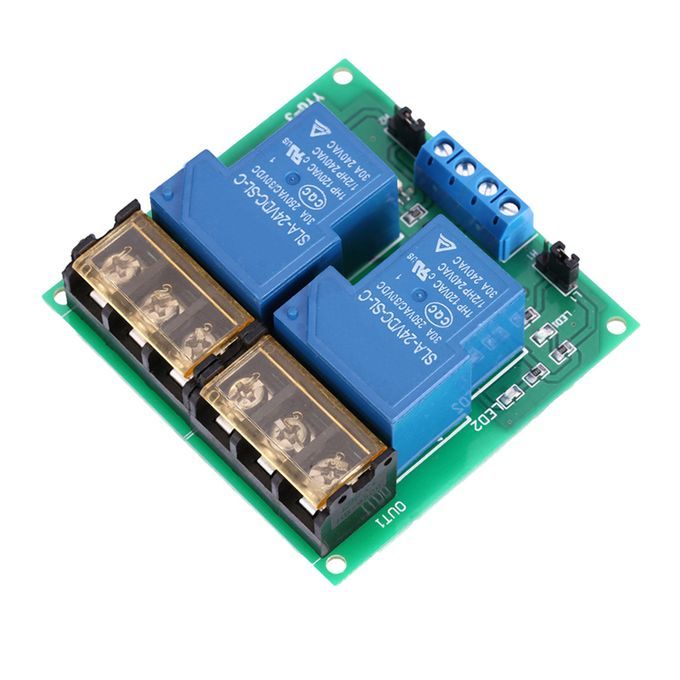 2-Channel 24V 30A Relay Board Module Optocoupler Isolation