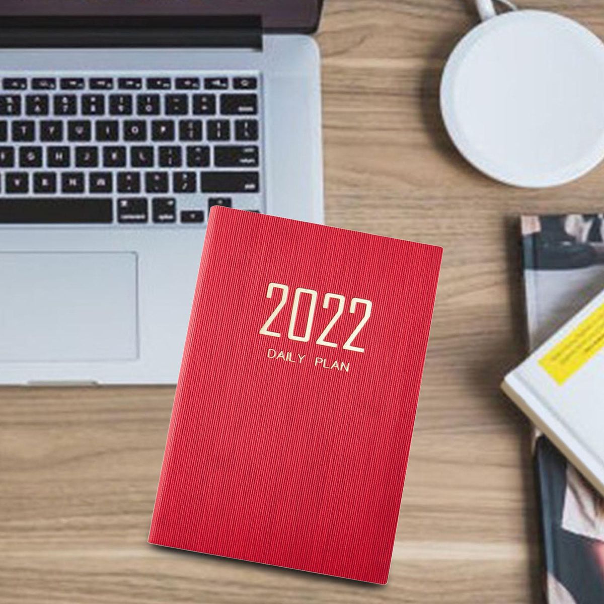 Daily Notebook 200 Pages Recording A5 Agenda Calendar Book For Red
