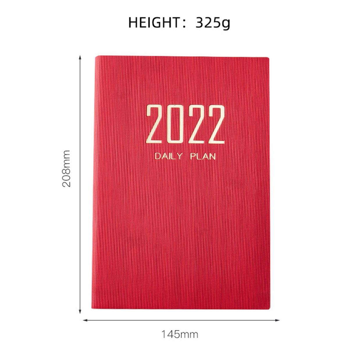 Daily Notebook 200 Pages Recording A5 Agenda Calendar Book For Red