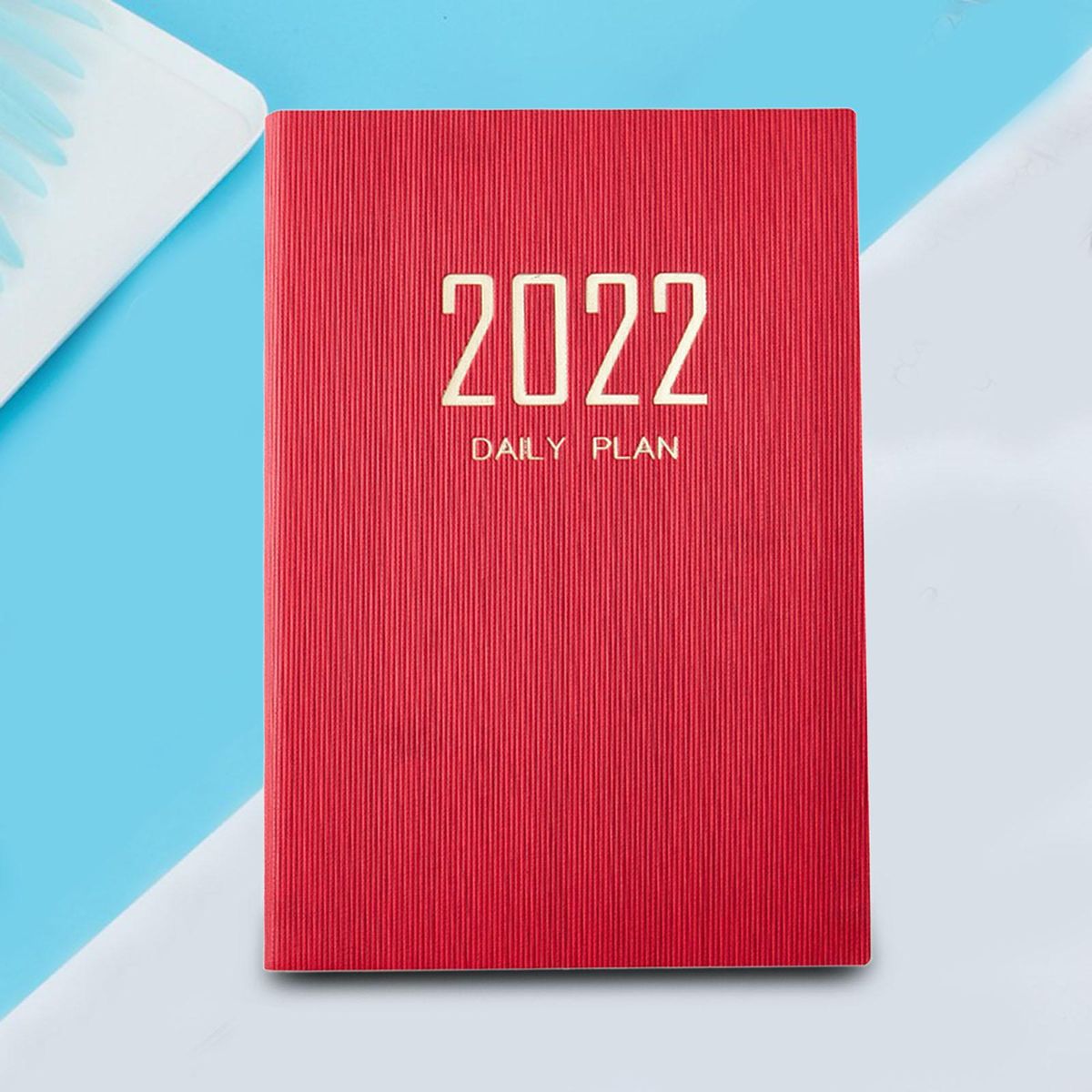 Daily Notebook 200 Pages Recording A5 Agenda Calendar Book For Red