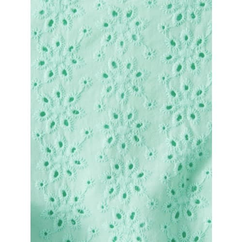 Baby Girl Eyelet Ruffle Top - Mint Green