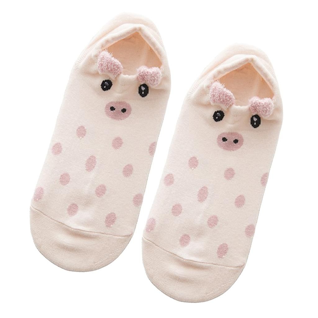 1Pair Girls Cotton Nonslip Boat Socks Summer Spring Low Ankle ,Boat I