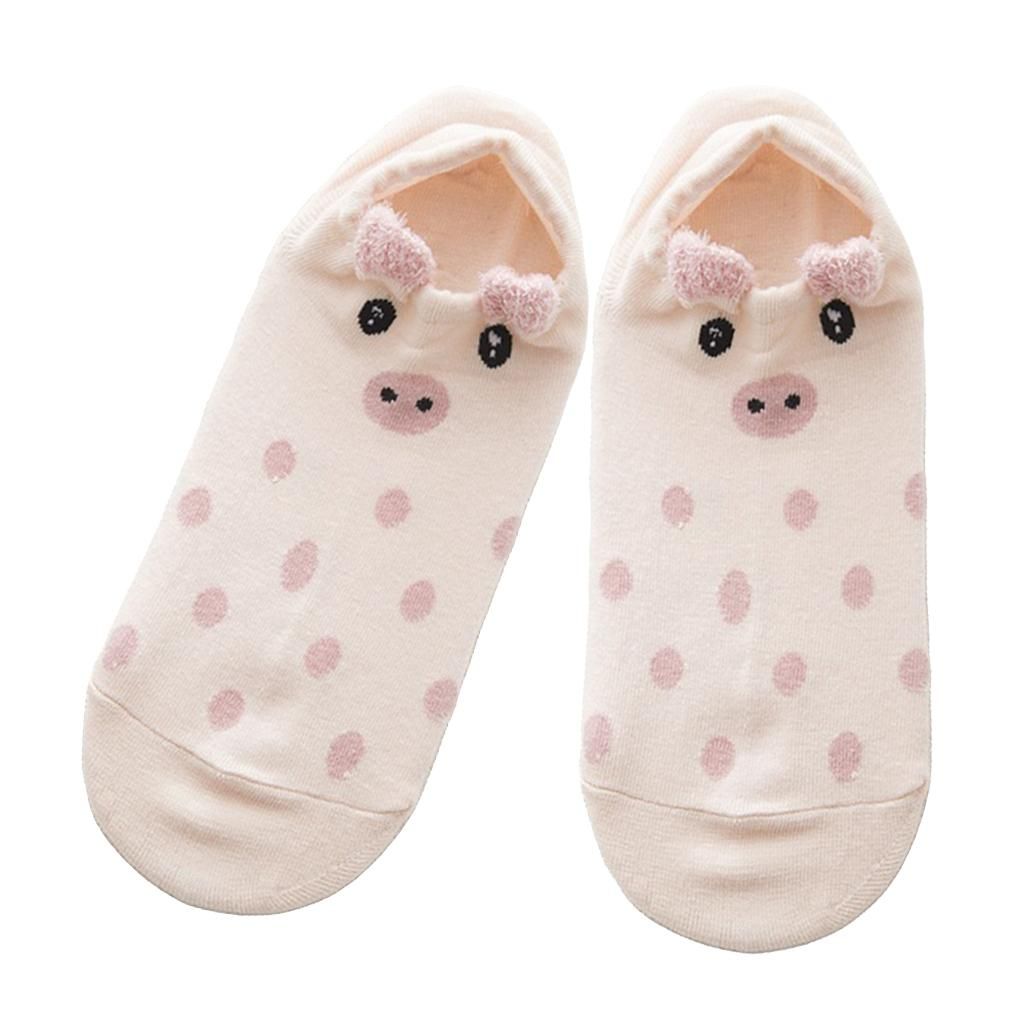 1Pair Girls Cotton Nonslip Boat Socks Summer Spring Low Ankle ,Boat I