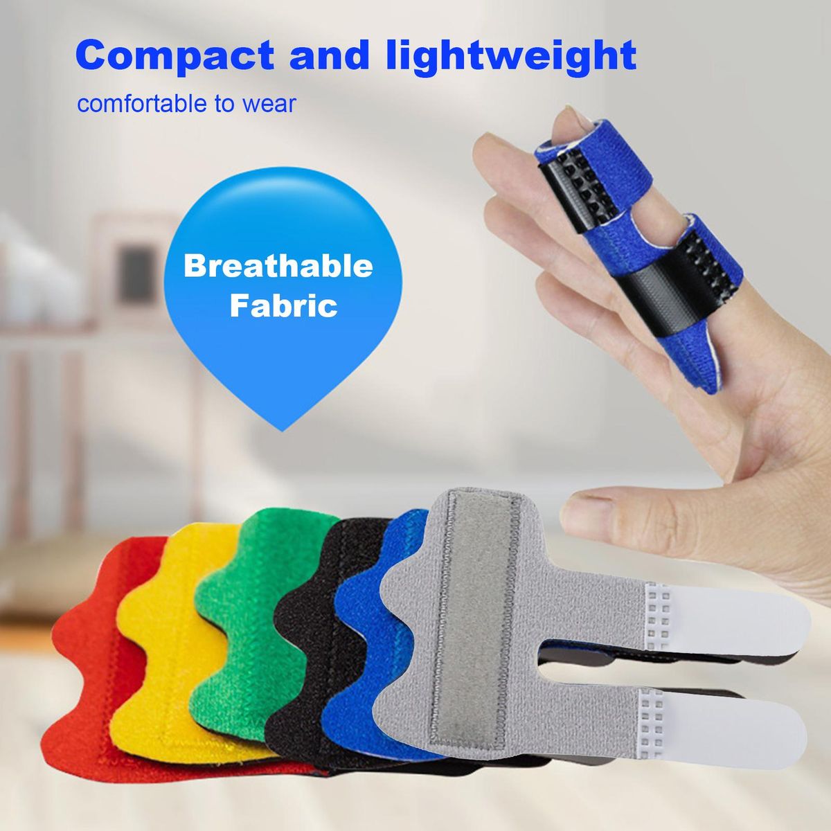 Finger Splint Sleeves Built-in Aluminium Support Finger Brace Protector for Broken Fingers/Arthritis Reliefs/Pain Reliefs