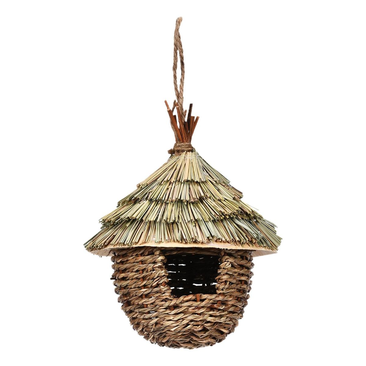 Hanging Bird House Small Animals House Pet Cage Habitats Decor Tan