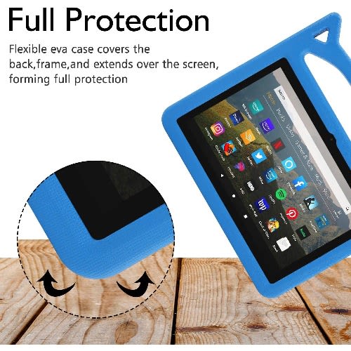 Fire Hd 8 Tablet - 10th Gen With Alexa - 32GB - ROM - 2GB RAM + Blue Monster Proof Flexible Case