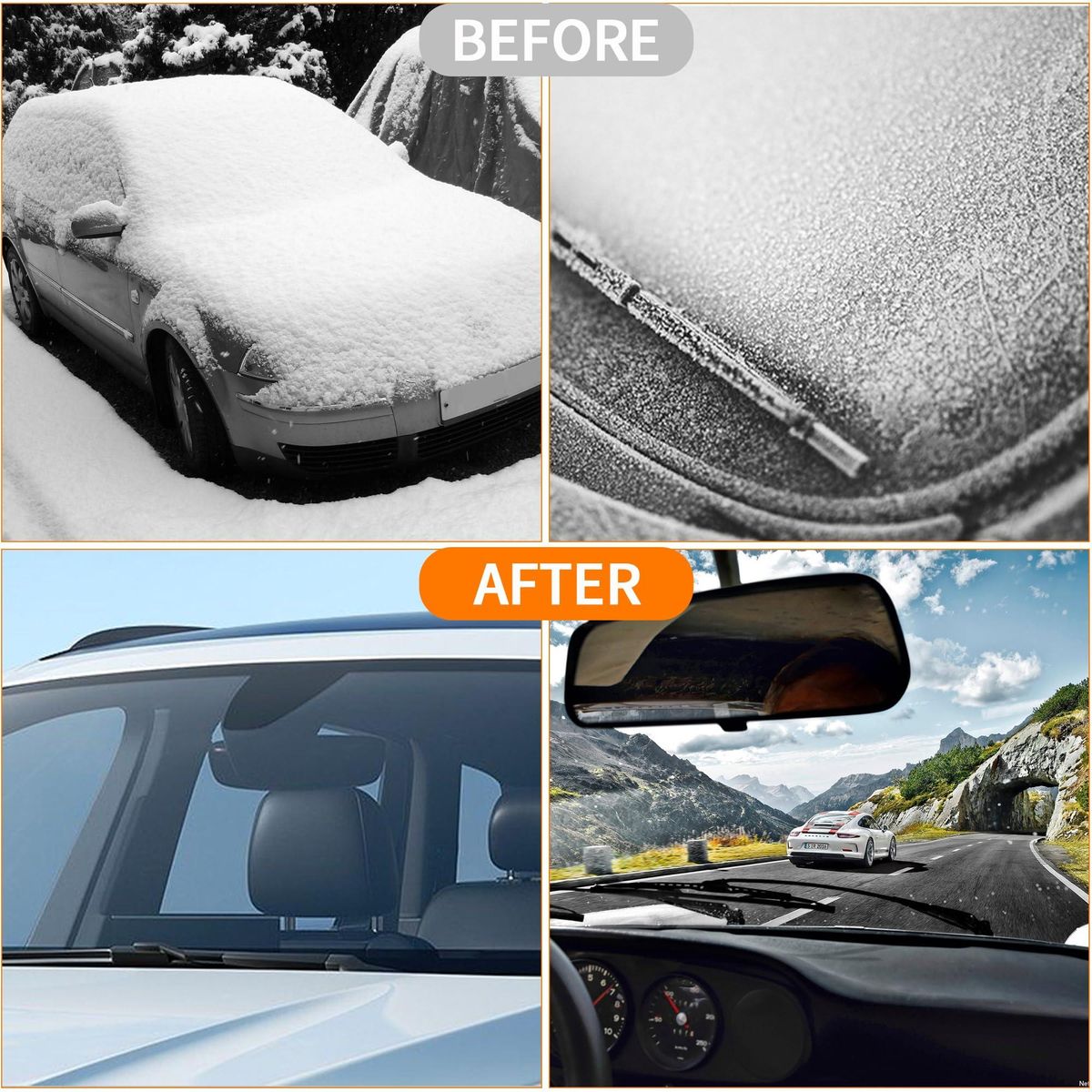 Windshield Cover, Winter Windshield Cover, Foldable Sun Protection Cover, Windshield Cover, Car Windshield Cover with 9 Magnets for Against Snow, Frost and Sun