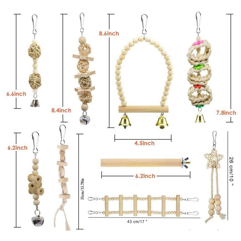 Bird Toy Combination Set Swing Stairs Suspension Bridge