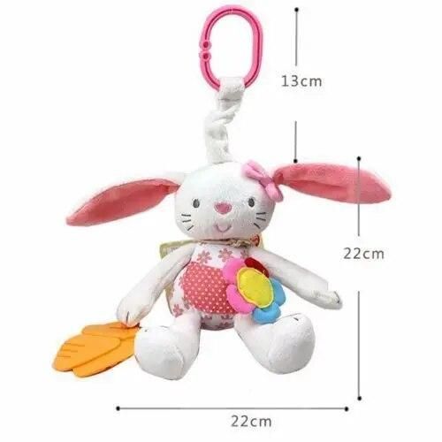 Pudcoco High Quality Baby Rattle and Teether Soft Baby Toys Little Rattle Sound Cute Rabbit Animal Bed hanging Toys
