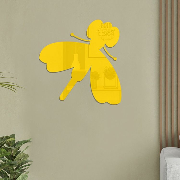 Acrylic Dragonfly Mirror Wall Sticker Decoration Mirror