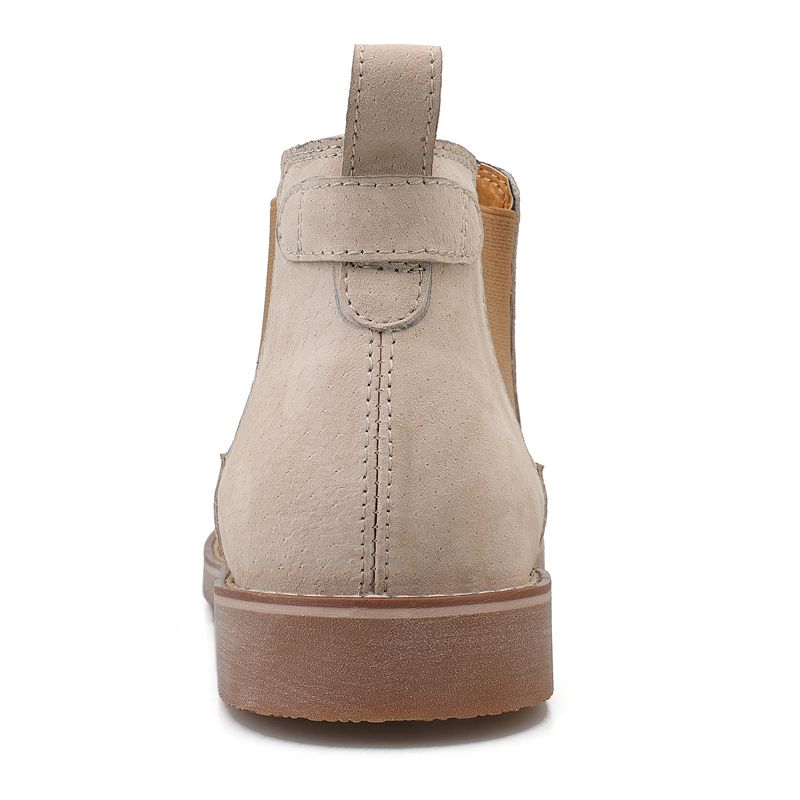 Luxury Chelsea Boots Men Shoes EUR Size 38-46 Italian Handmade Superior Quality Full Grain Leather Boots Noble Elegant Chelsea Boots Male Oxford Shoes High Top Slip-on Ankle Boots Beige