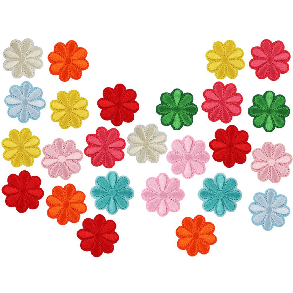 30PCS Iron On Stickers Sew On Stickers Mixed Embroidery