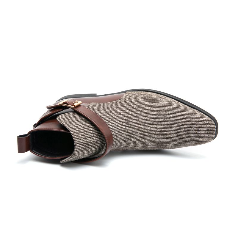 Men Boots Leather Stitching Formal Business Shoes Ankle Martin Chelsea Boots