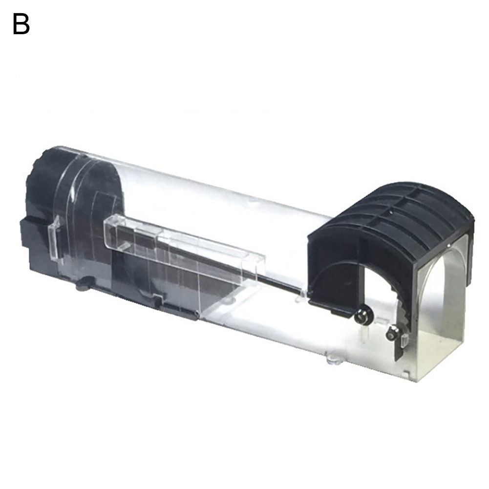 Transparent Reusable Mouse Trap Rodent Mice Live-Black