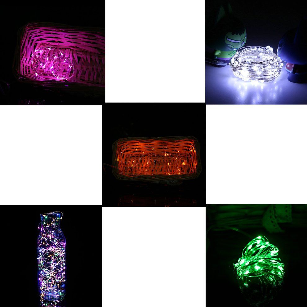 Button Battery Indoor Outdoor Copper Wire Decorative LED String Lights Orange