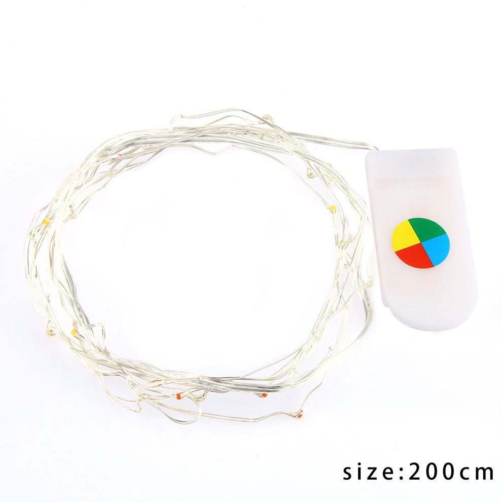Button Battery Indoor Outdoor Copper Wire Decorative LED String Lights Orange
