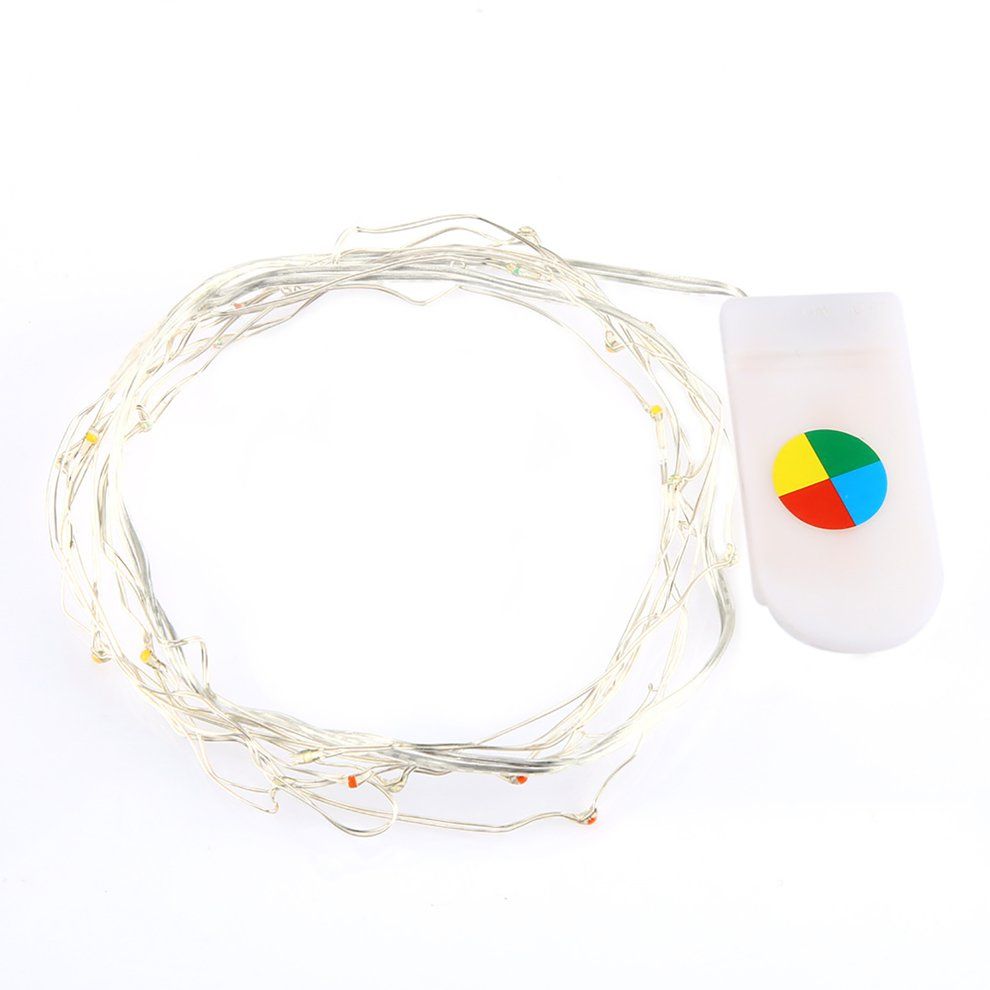 Button Battery Indoor Outdoor Copper Wire Decorative LED String Lights Orange