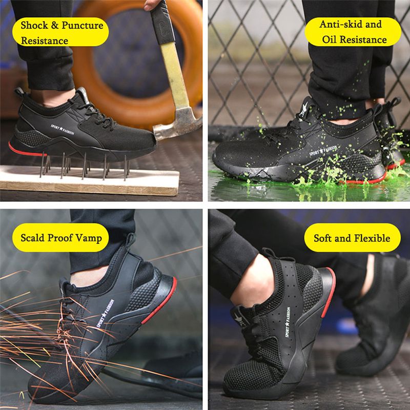 Safety Shoes Boots For Men Steel Toe Cap Work Shoes