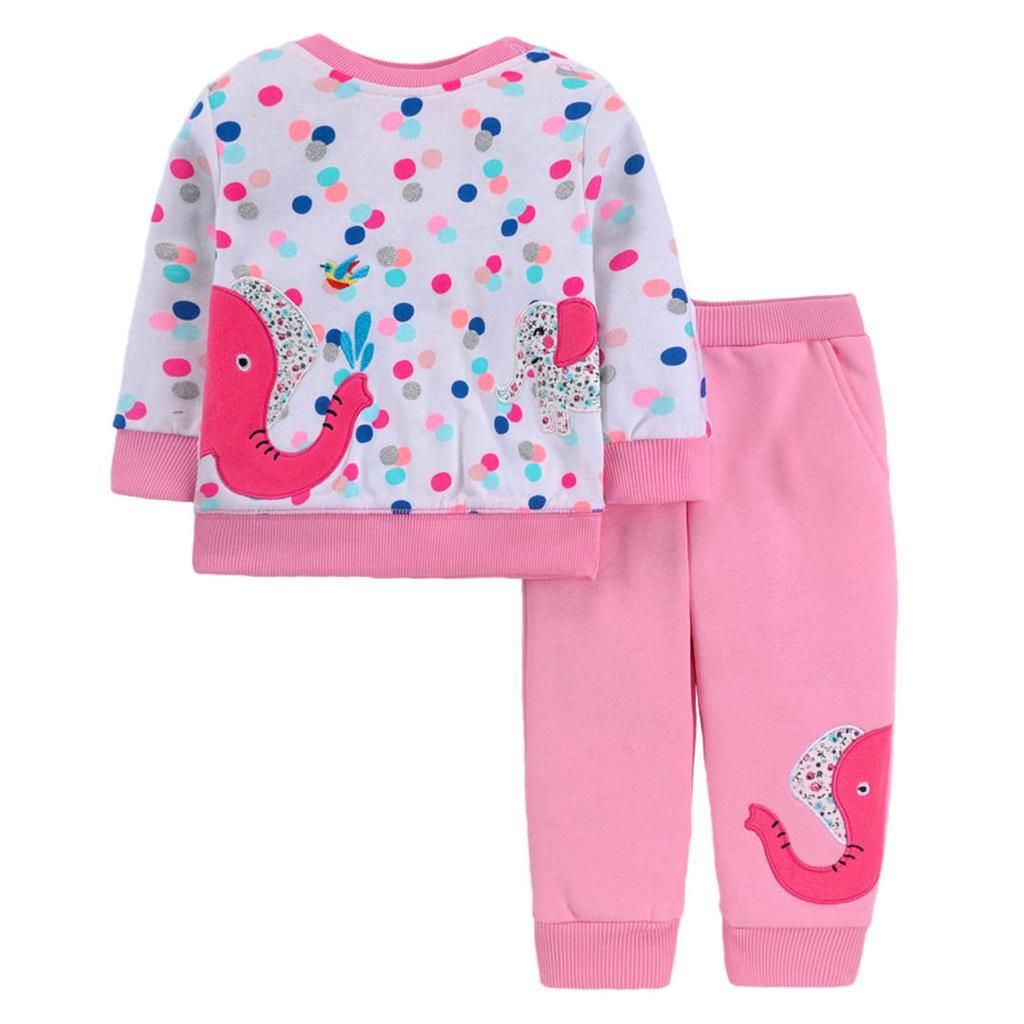 Baby Pink And White Sweater And Pant Two Piece Baby Girl Set