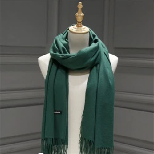 Women Cashmere With Tassel - Green