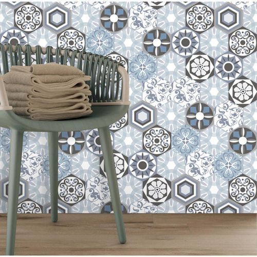 3d Stereo Wall Stickers Living Room Bedroom TV Background Waterproof Self-adhesive Wallpaper Hexagonal Tile Stickers # 1