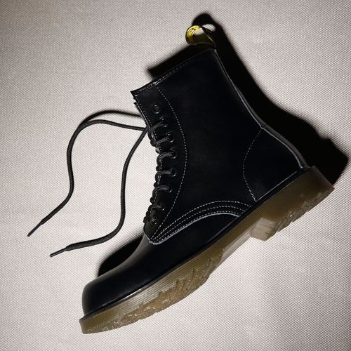 Luxury Men's Fashion Boots EUR Size 36-47 Top Quality Italian Handmade Cow Split Leather Motorcycle Boots Unisex High Top Martin Boots Handsome Male Shoes Couples Oxfords Outsole Ankle Boots Black