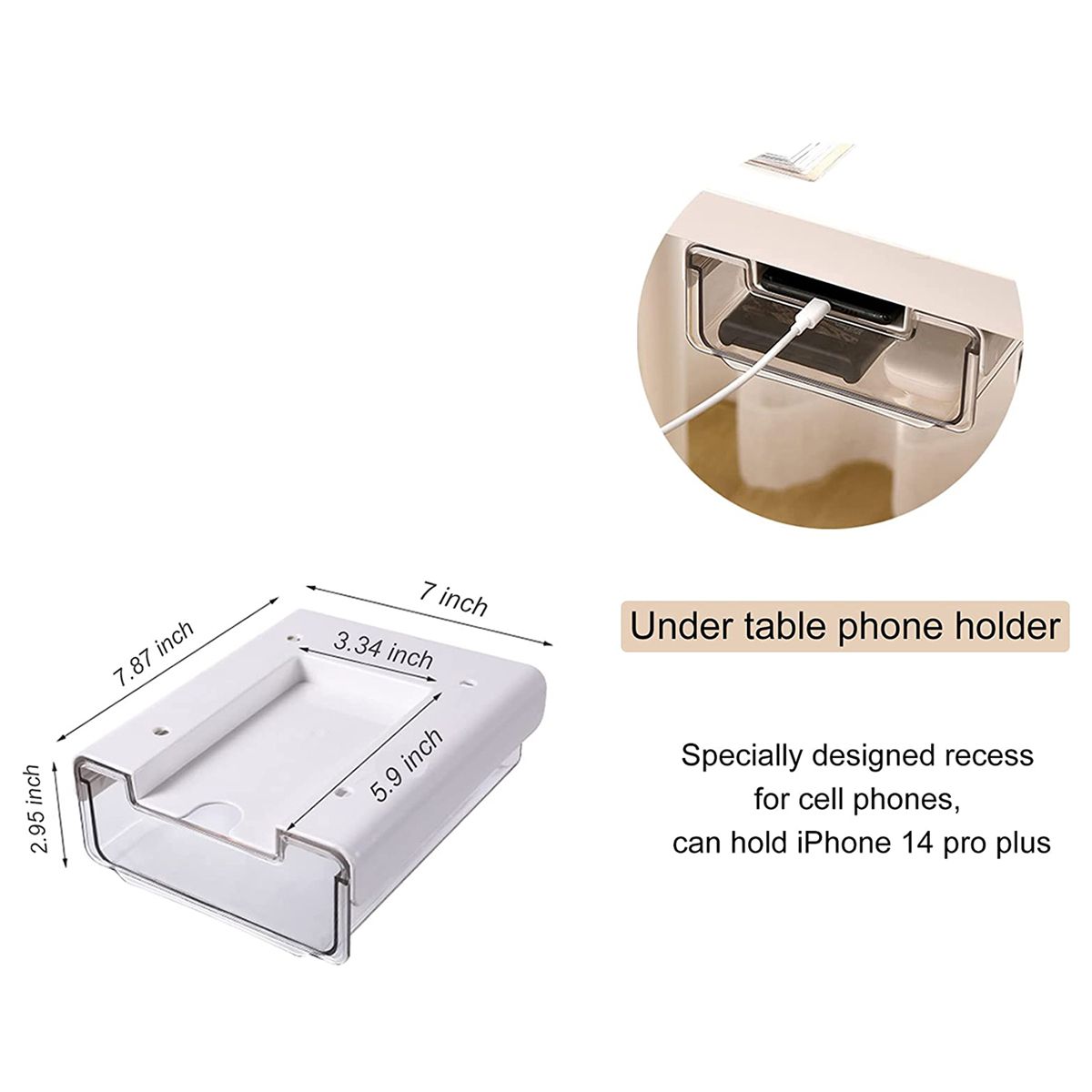 Under Desk Drawer, -Adhesive Punch Under